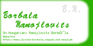borbala manojlovits business card